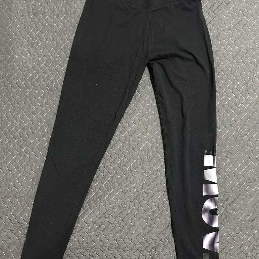 Freddy Black Leggings with White Logo